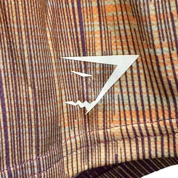 Gymshark Sport Loose Drawstring Women's Shorts Orange Purple Print Size XS - Picture 4 of 9